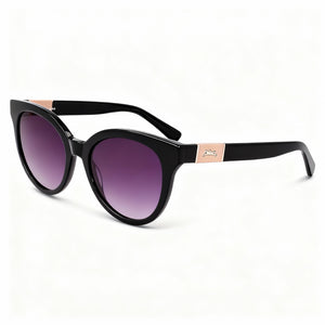 Longchamp LO697S 59349 Black White Rectangle Sunglasses for Women, Black lens