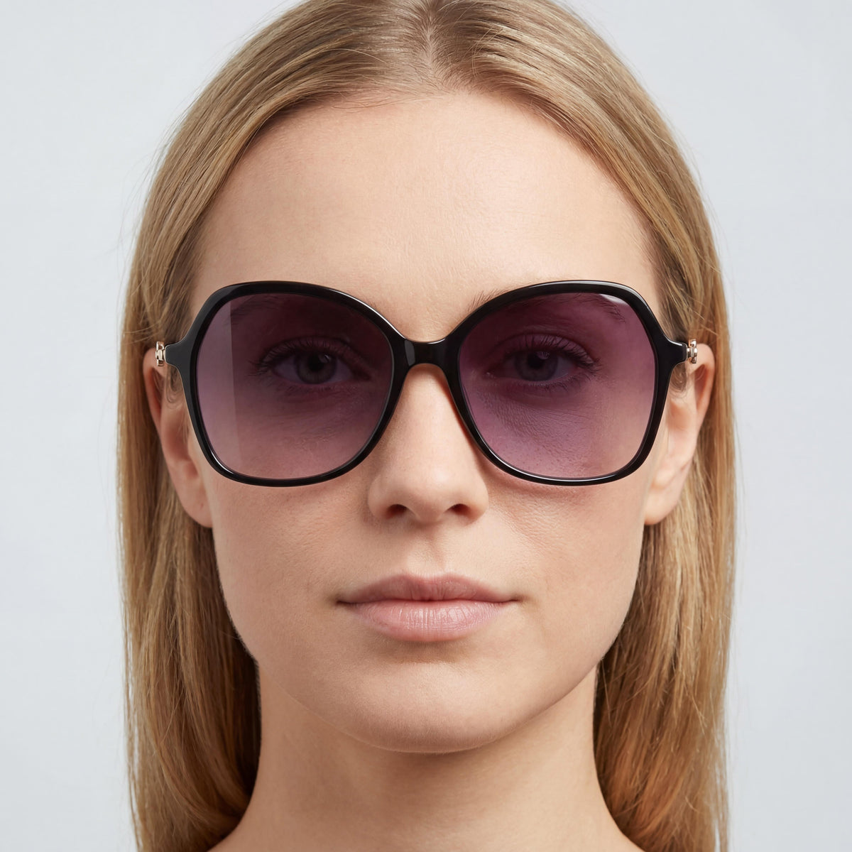 Gafas de sol Longchamp LO705S estilo mariposa para mujer, color negro/blanco, 57mm, Photo 4