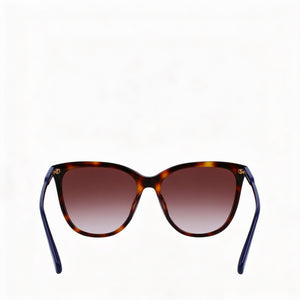 Longchamp LO718S Cat Eye Sunglasses Unisex — side view, Non-Polarized Havana lens
