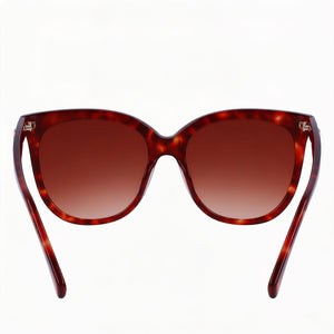 Longchamp LO731S Cat Eye Sunglasses Women — side view, Non-Polarized Red Havana lens