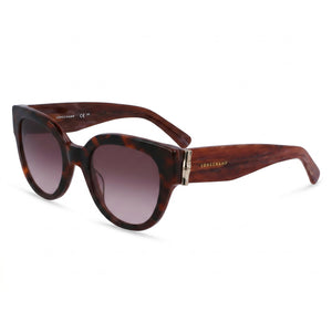 Longchamp LO733S Havana Cat Eye Sunglasses for Women, Light Brown lens