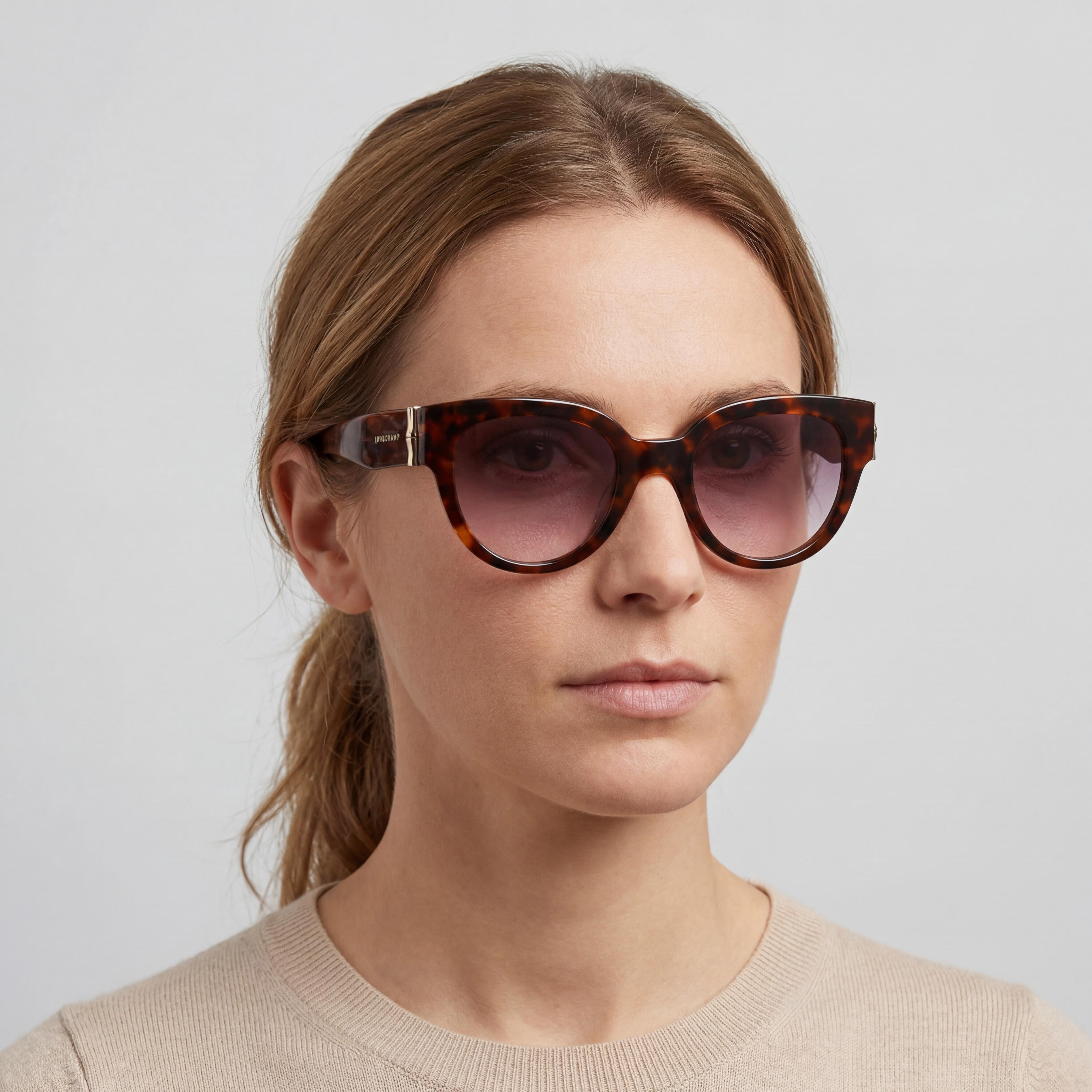 Longchamp LO733S Havana Cat Eye Sunglasses for Women, 52mm, Photo 3