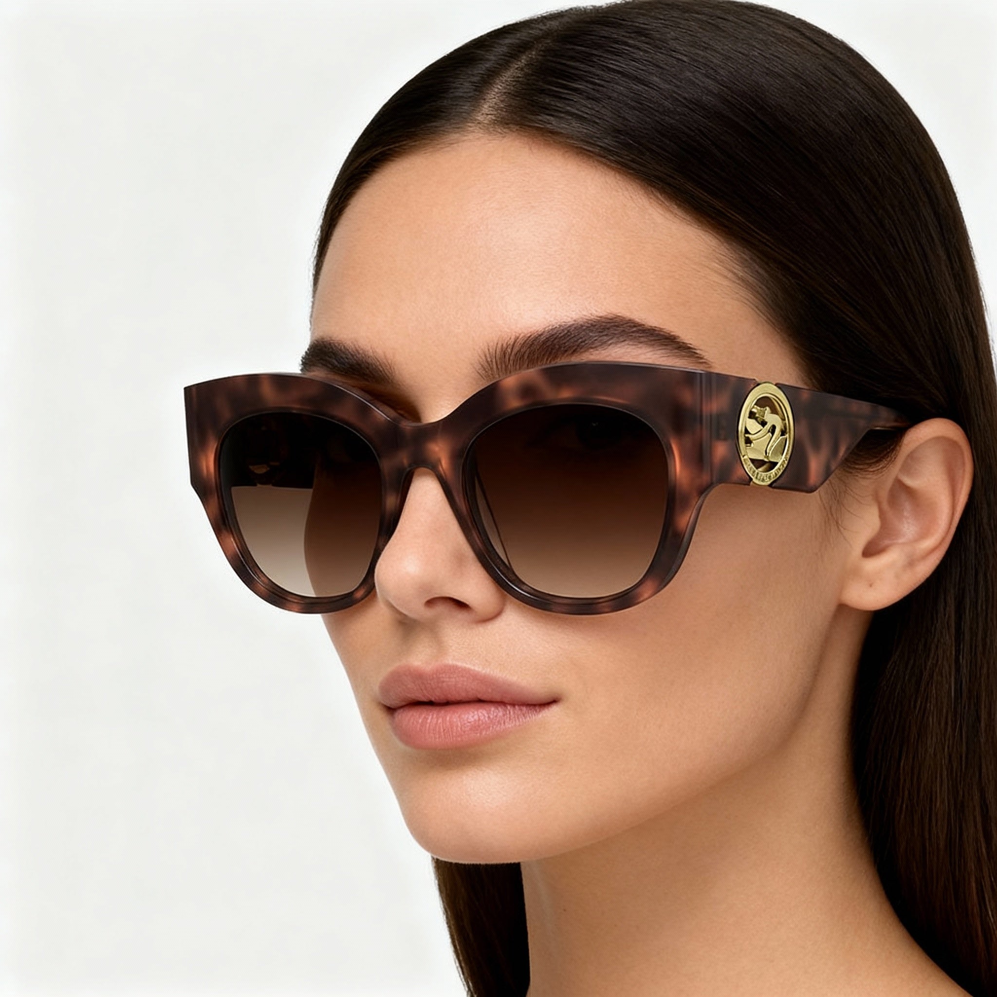 Longchamp LO740S Rose Havana Square Sunglasses for Women, 52mm, Photo 3