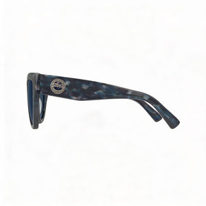 Longchamp LO741S Cat Eye Sunglasses Women — side view, Non-Polarized Textured Blue lens
