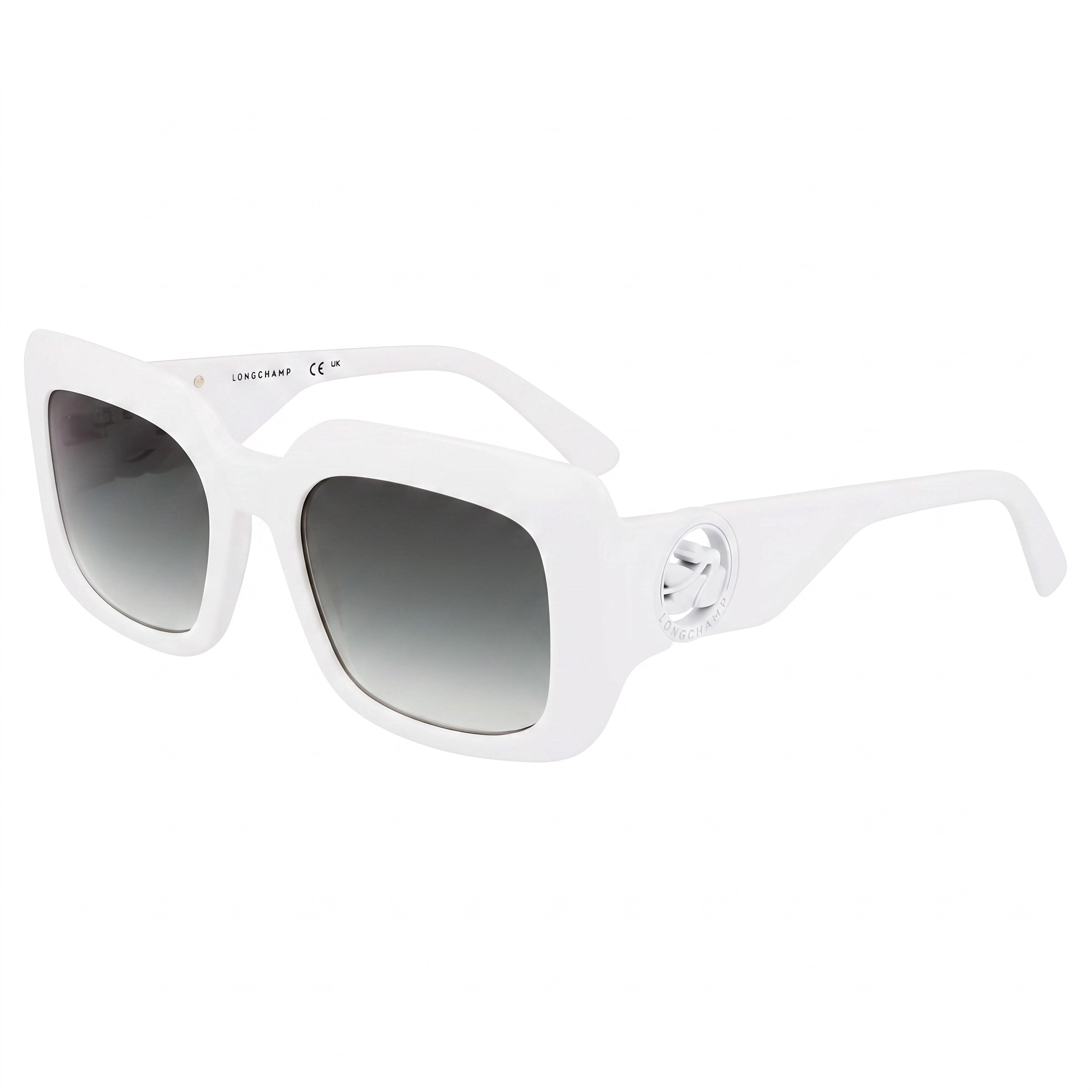 Gafas de sol rectangulares blancas Longchamp LO753S para mujer, 51 mm, Photo 1