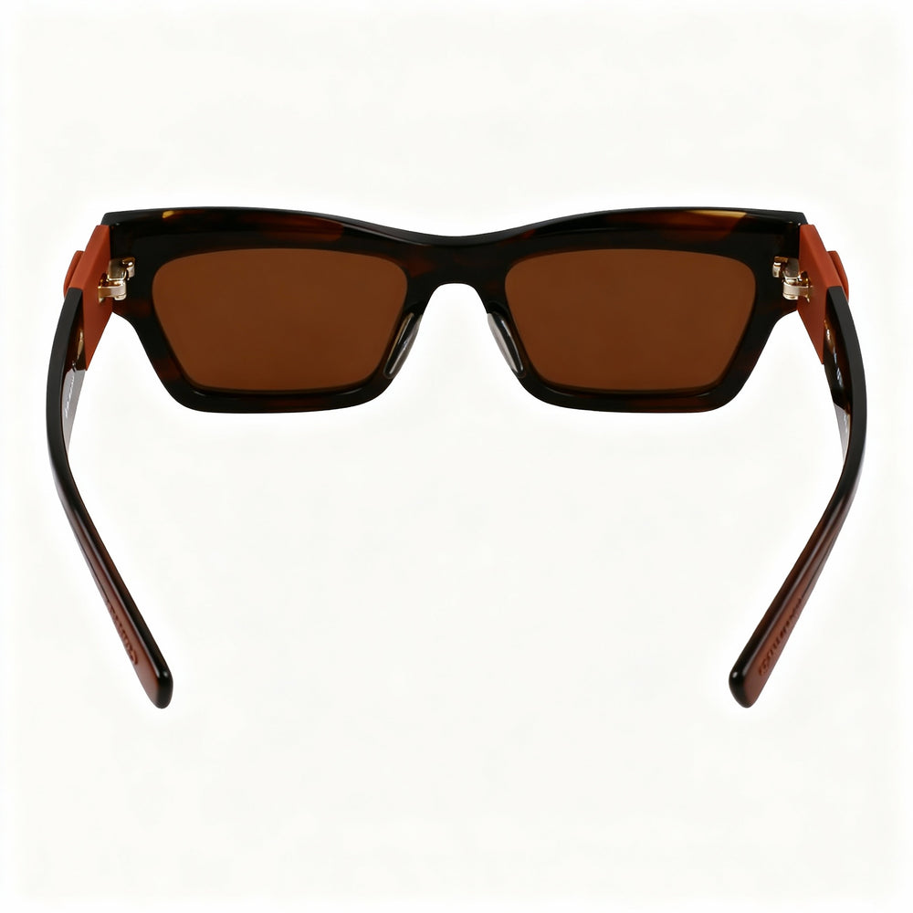 Longchamp LO763S Square Sunglasses Men — side view, Striped Brown lens