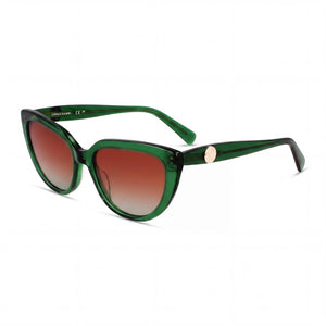 Longchamp LO766S Transparent Green Cat Eye Sunglasses for Women, Clear lens