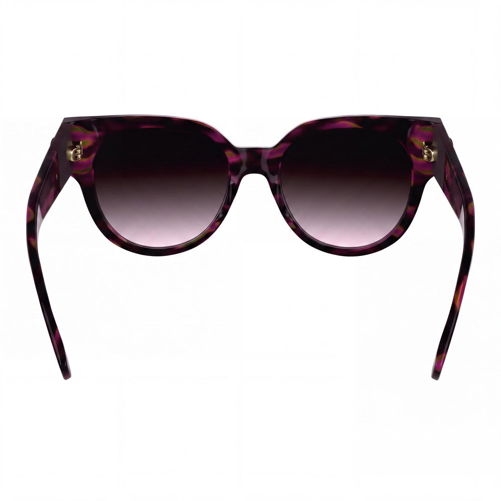 Longchamp LO779S Cat Eye Sunglasses Women — side view, Non-Polarized Purple lens