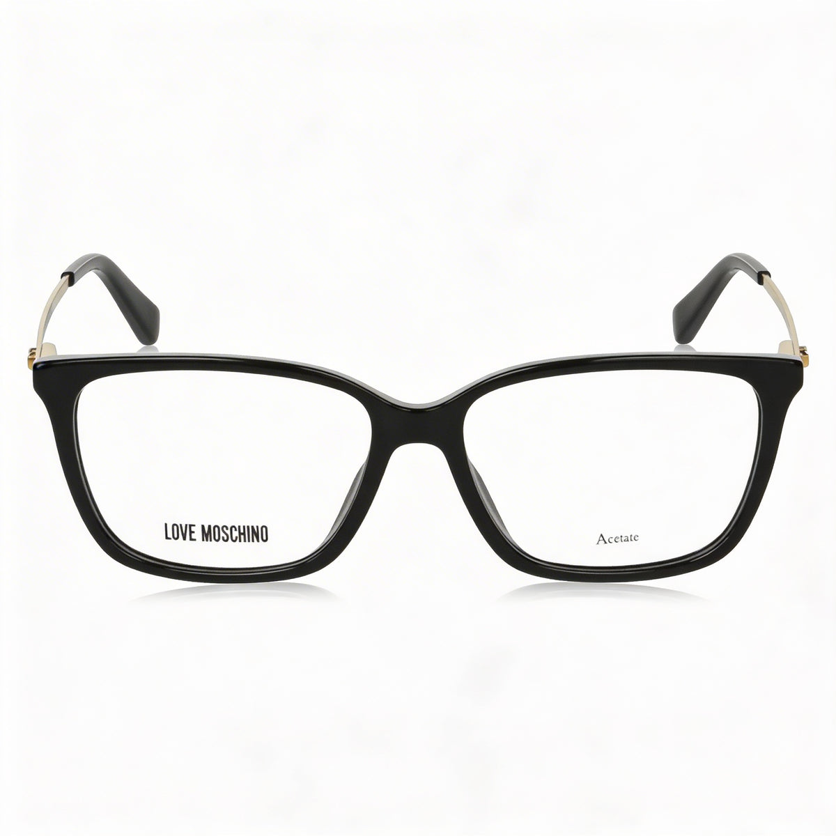 Love Moschino Black Rectangle Eyeglasses for Women, 52mm, Photo 2