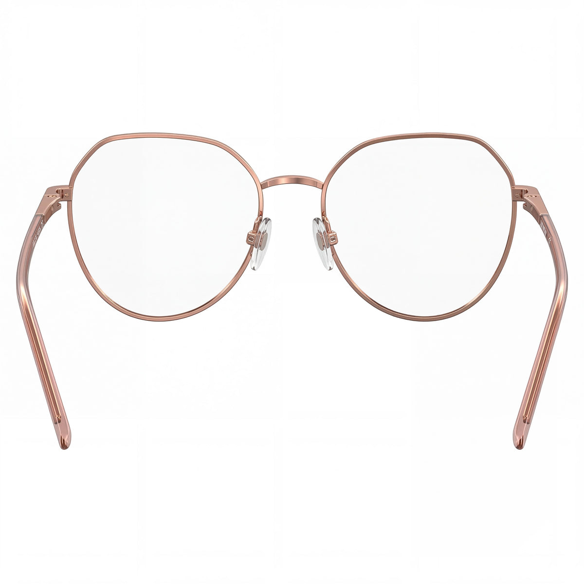 Lentes de oro cobrizo redondos Love Moschino para mujer, de metal 54mm, Photo 3