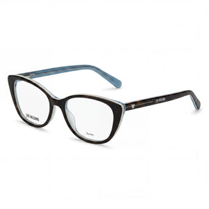 Love Moschino Havana Cat Eye Eyeglasses for Women, Clear demo lenses