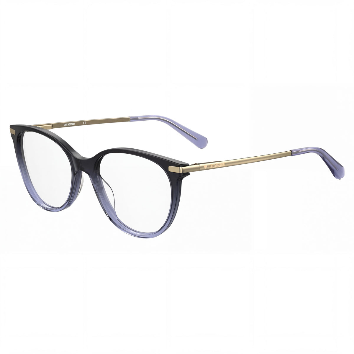 Love Moschino Mol570 Black Lilac Cat Eye Eyeglasses for Women, 52mm, Photo 1