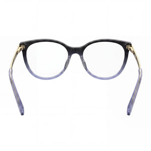 Love Moschino Mol570 Cat Eye Eyeglasses Women — side view, Black Lilac Plastic temples