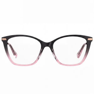 Love Moschino MOL572 Cat Eye Eyeglasses for Women — front view, Black Pink