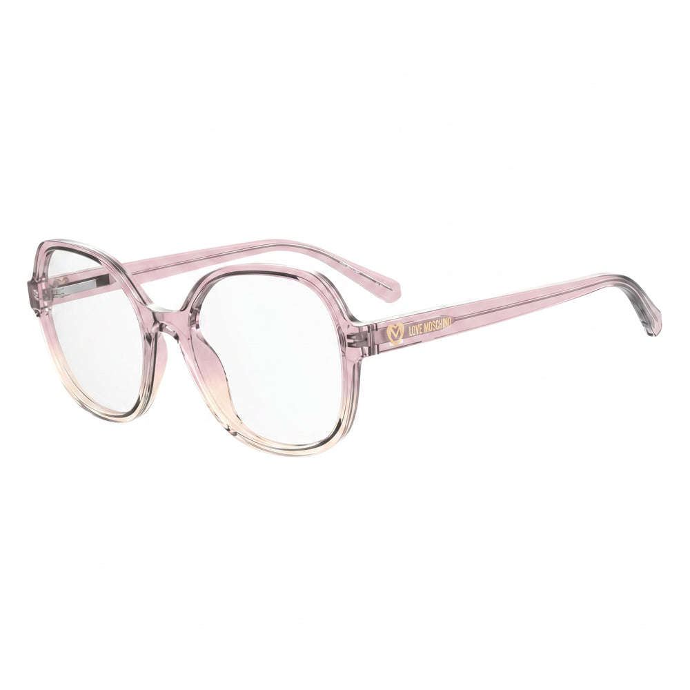 Love Moschino Mol616 Pink Square Eyeglasses for Women, Cellulose frame
