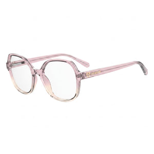 Love Moschino Mol616 Pink Square Eyeglasses for Women, Cellulose frame