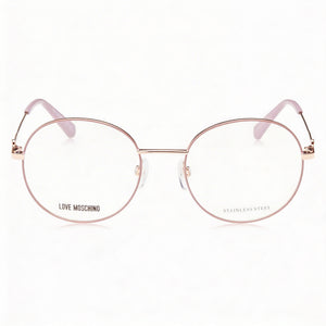 Love Moschino Mol617/tn Round Eyeglasses Unisex — front view, Metal