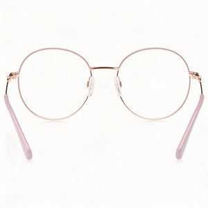 Love Moschino Mol617/tn Round Eyeglasses Unisex — side view, Gold Metal temples
