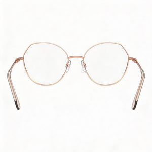 Love Moschino MOL634 Round Eyeglasses for Women — front view, Metal