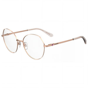 Love Moschino MOL634 Copper Gold Nude Round Eyeglasses for Women, Metal frame