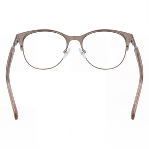 Lucky Brand Vlbd127 Square Eyeglasses Men — side view, Havana Metal temples