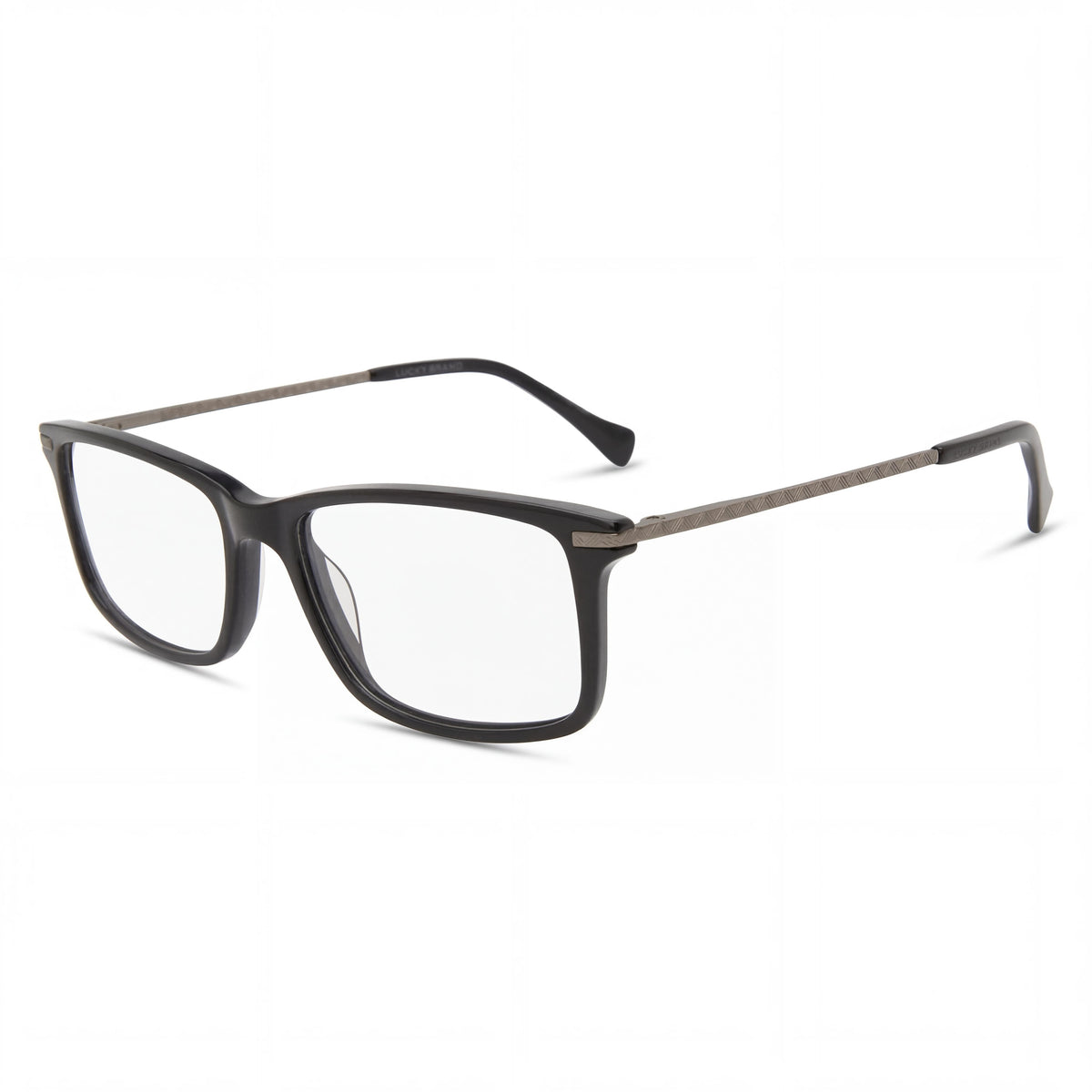 Gafas graduadas para hombre Lucky Brand VLBD423 rectangulares, negras/plateadas, 55 mm, Photo 1