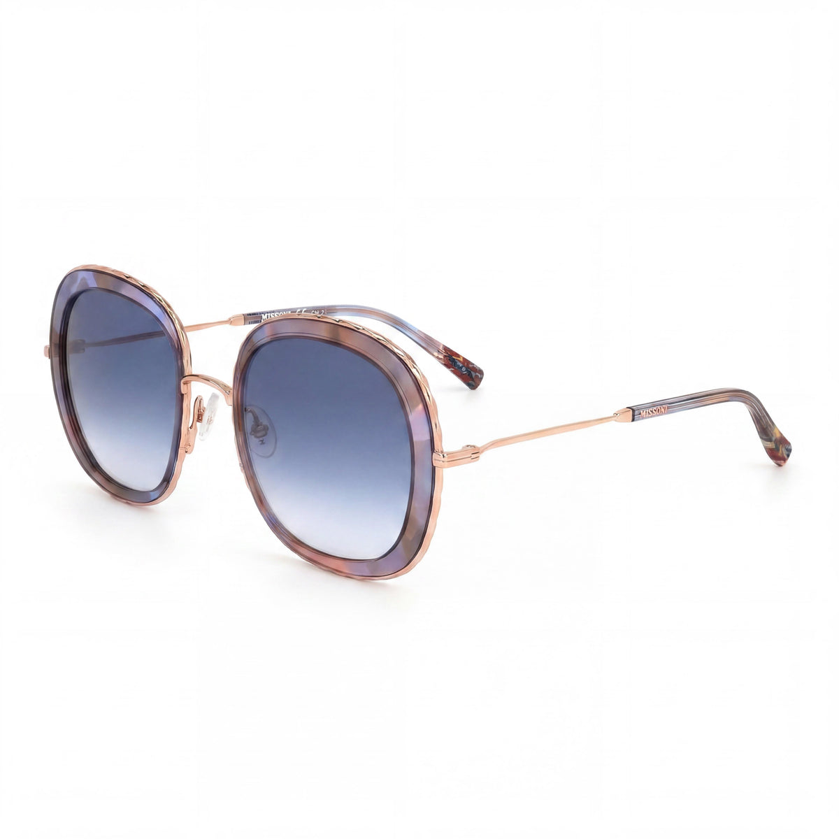 Gafas de sol redondas para mujer M Missoni Mis 0034/s Azuhvna rosa, 53mm, Photo 1