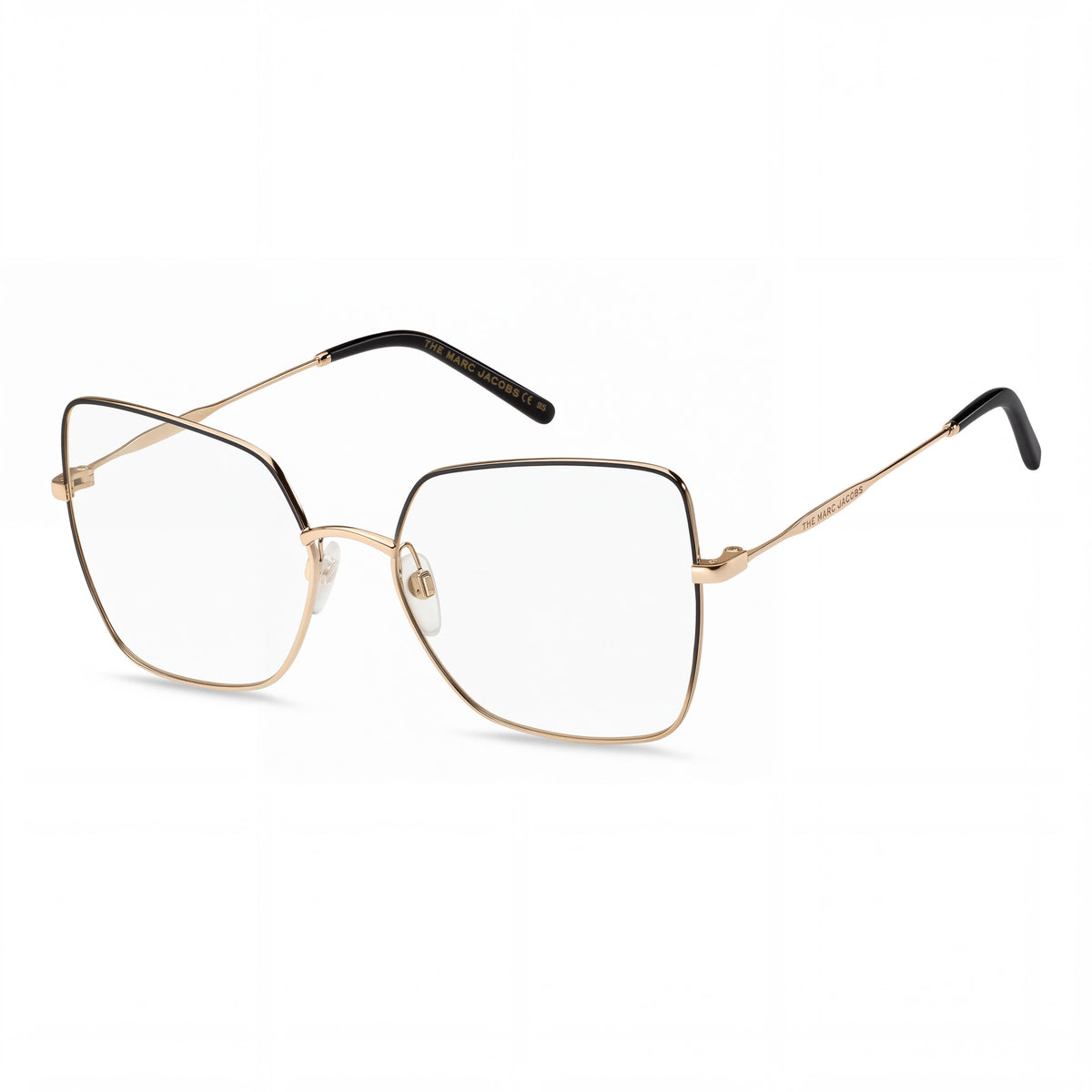 Gafas graduadas Marc Jacobs 105788 unisex de metal con forma de ojo de gato en color negro, dorado y cobre 57mm, Photo 1