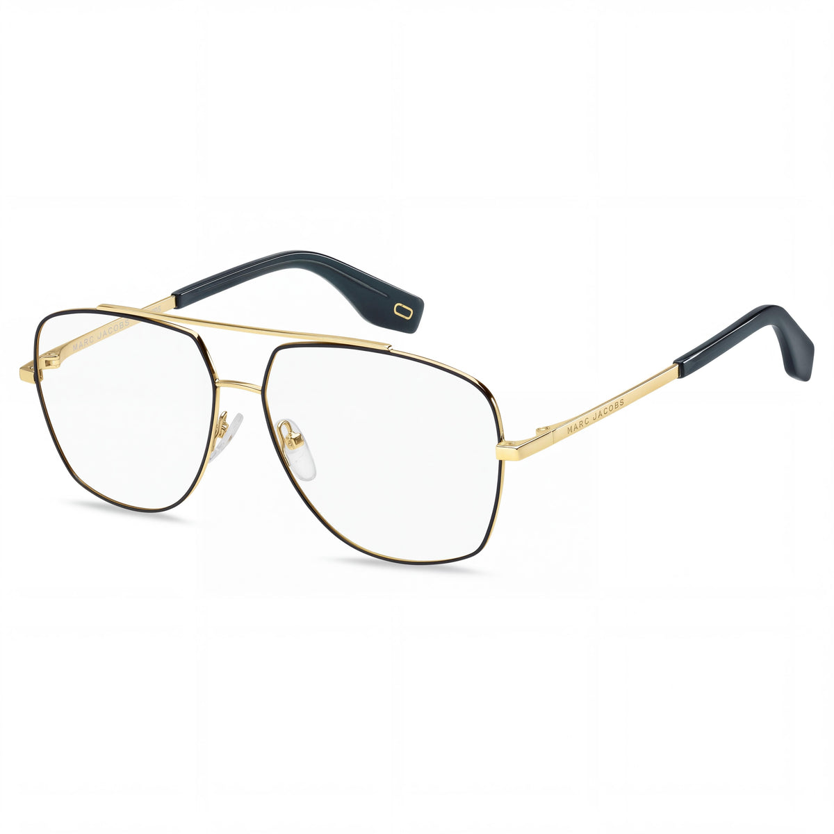 Marc Jacobs 271 Gold Black Square Eyeglasses Unisex, 58mm, Photo 1