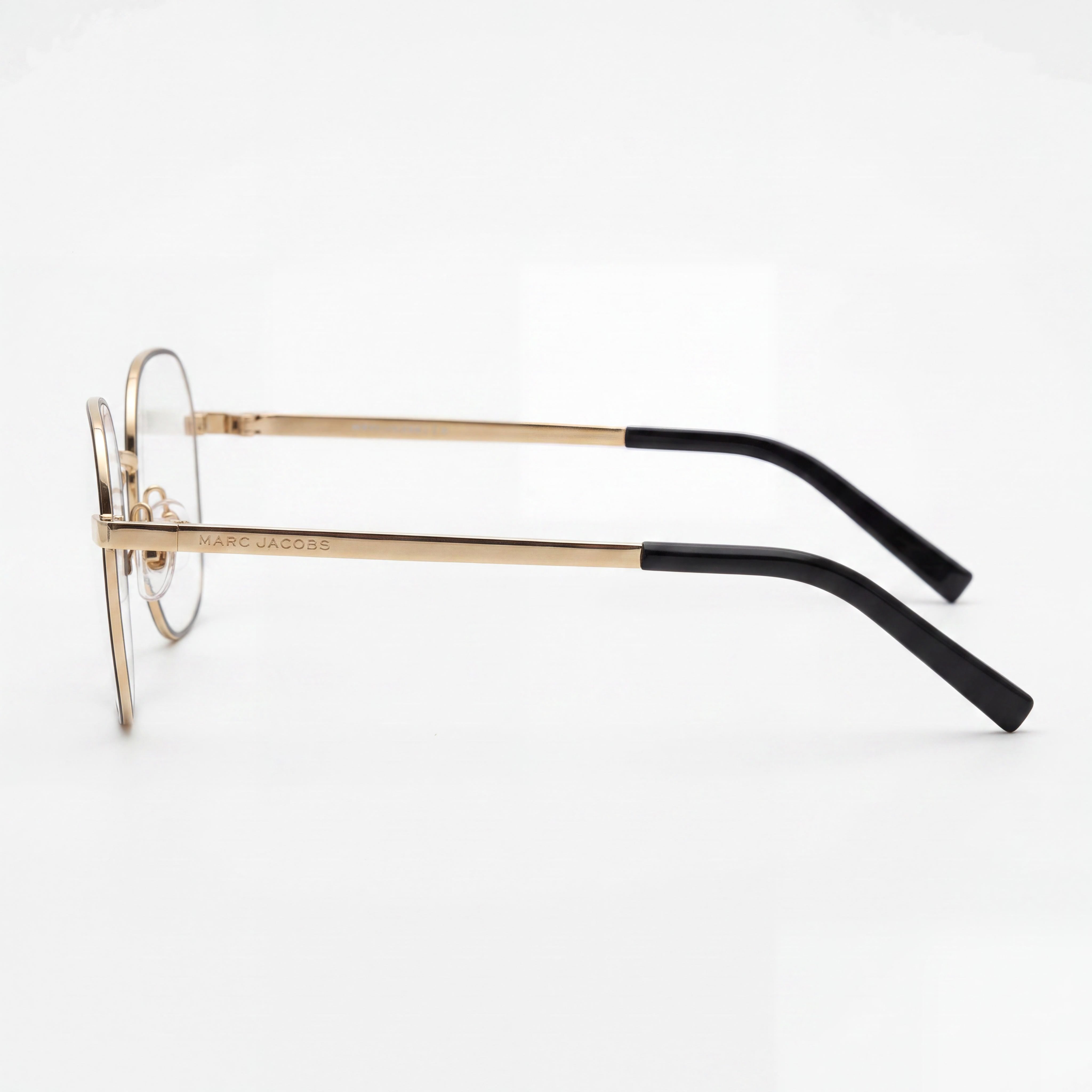 Gafas redondas Marc Jacobs 476/G/N negras y doradas para mujer, metal 54mm, Photo 2