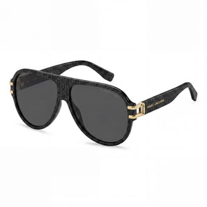 Marc Jacobs 747/S Black Aviator Sunglasses for Men, Grey lens
