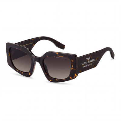 Marc Jacobs 774/S Havana Rectangle Sunglasses for Women, Brown Shaded lens
