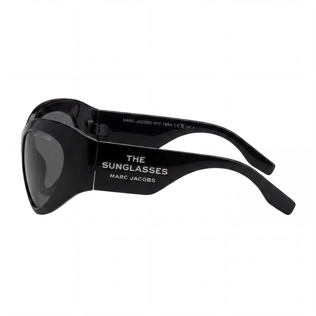 Marc Jacobs Black/Grey Rectangle Sunglasses for Women, 62mm, Photo 3