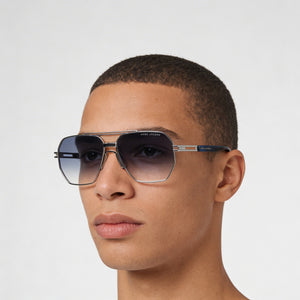 Marc Jacobs Palladium Blue Sunglasses Men — lifestyle wear, rooftop evenings and sunset hours