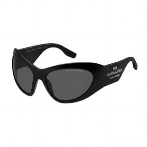 Marc Jacobs Casual Black Cat Eye Sunglasses for Women, Black lens