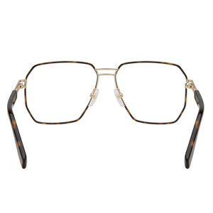 Marc Jacobs Comtemporary Aviator Eyeglasses Women — side view, Gold Metal temples