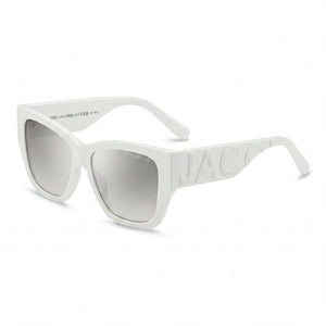 Marc Jacobs Fashion White Grey Square Sunglasses for Women, White Grey lens