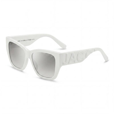 Marc Jacobs Fashion White Grey Square Sunglasses for Women, White Grey lens