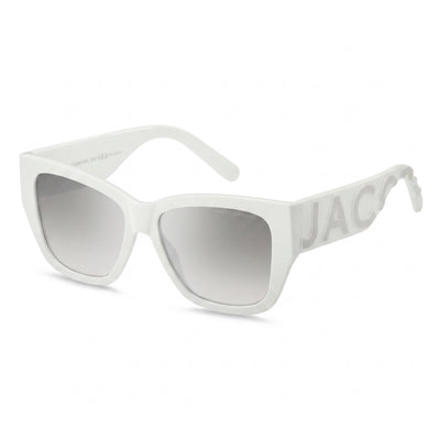 Marc Jacobs Fashion White Square Sunglasses for Women, White Grey lens