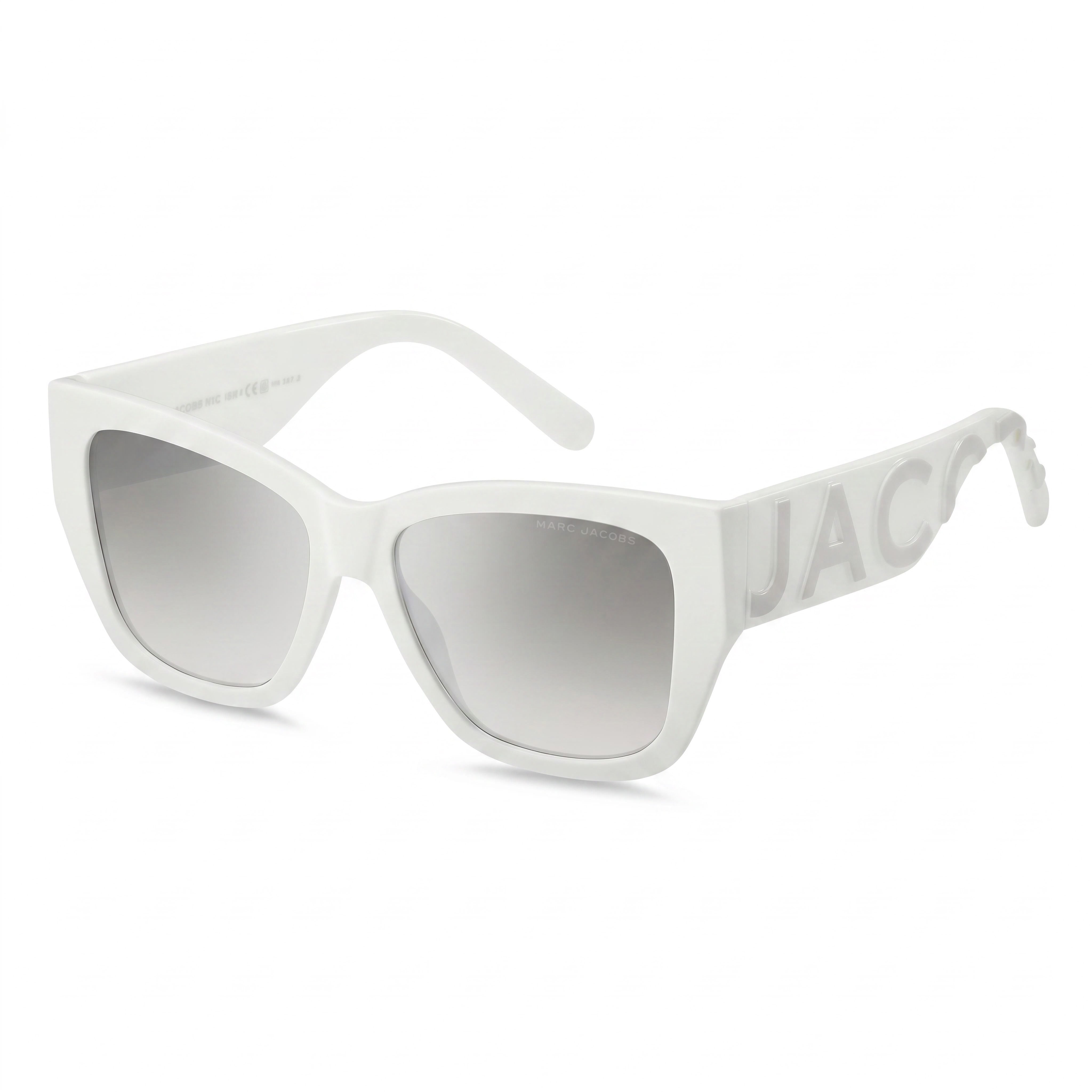 Gafas de sol cuadradas Marc Jacobs Fashion blancas y grises para mujer, 55 mm, Photo 1