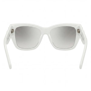 Marc Jacobs Fashion Square Sunglasses Women — side view, Non-Polarized White Grey lens