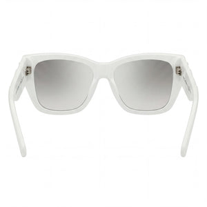 Marc Jacobs Fashion Square Sunglasses Women — side view, White Grey lens