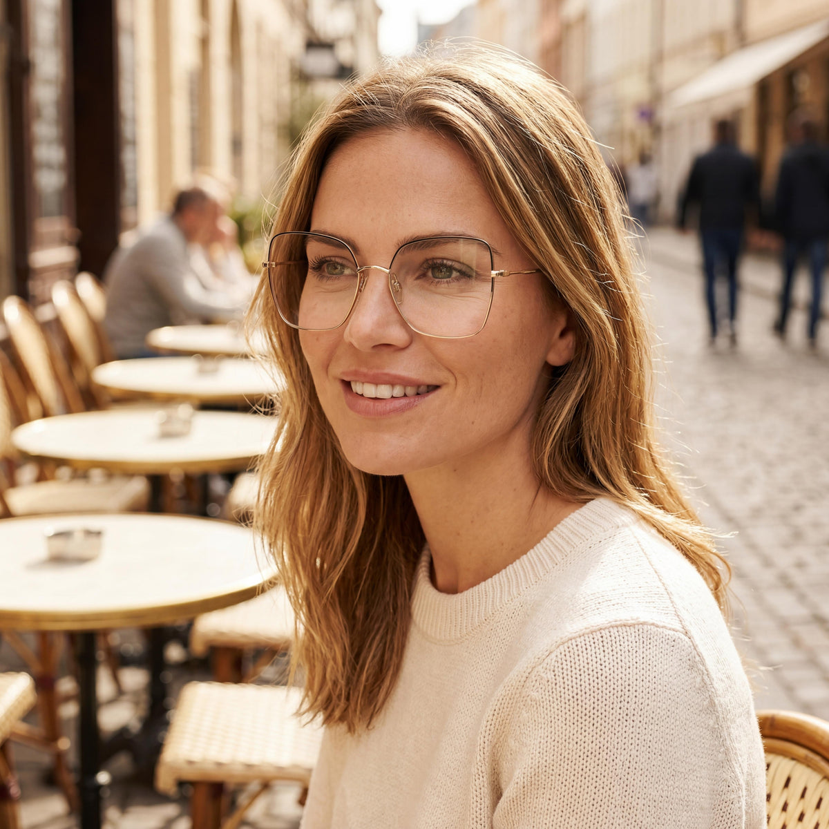 Marc Jacobs Gold Butterfly Eyeglasses Unisex, Metal 57mm, Photo 5