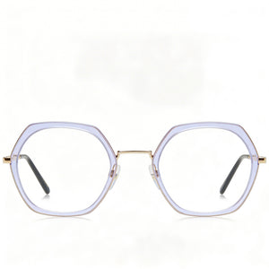 Marc Jacobs Round Eyeglasses for Women — front view, Alloy Steel