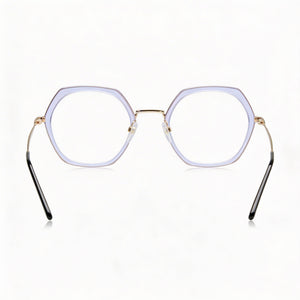 Marc Jacobs Round Eyeglasses for Women — interior view, Polycarbonate demo lenses