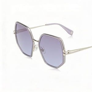 Marc Jacobs Light(Jar) Square Sunglasses Women — side view, Non-Polarized Violet Palladium lens