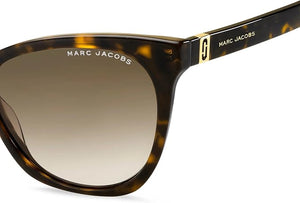 Marc Jacobs MARC 336/S Cat Eye Sunglasses Women — side view, Gradient Brown Gradient lens