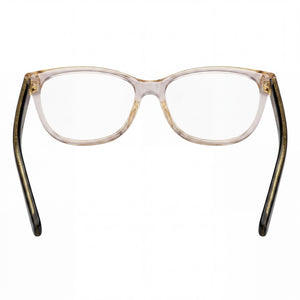 Marc Jacobs Marc 462 Square Eyeglasses Women — side view, Beige Titanium temples