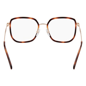 Marc Jacobs Marc 537 Square Eyeglasses Women — side view, Havana Alloy Steel temples