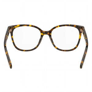Marc Jacobs Marc 540 Square Eyeglasses Women — side view, Brown Havana Plastic temples